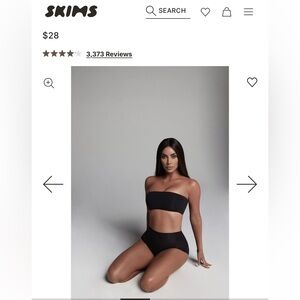 Skims black fits everybody BANDEAU